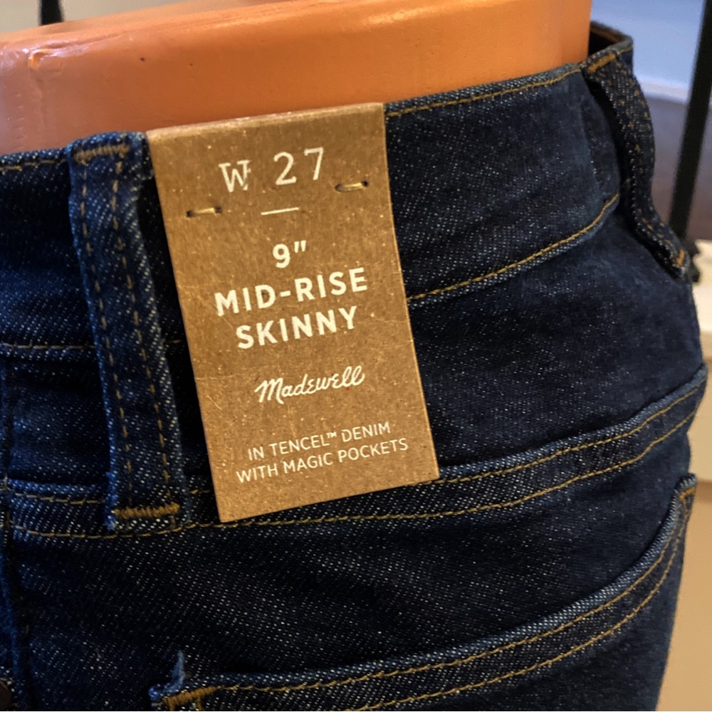 NWT Madewell 9" Mid-Rise Skinny Jeans in Orland Wash T0305, T0306, T0307 - Picture 6 of 11